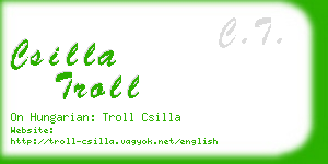 csilla troll business card